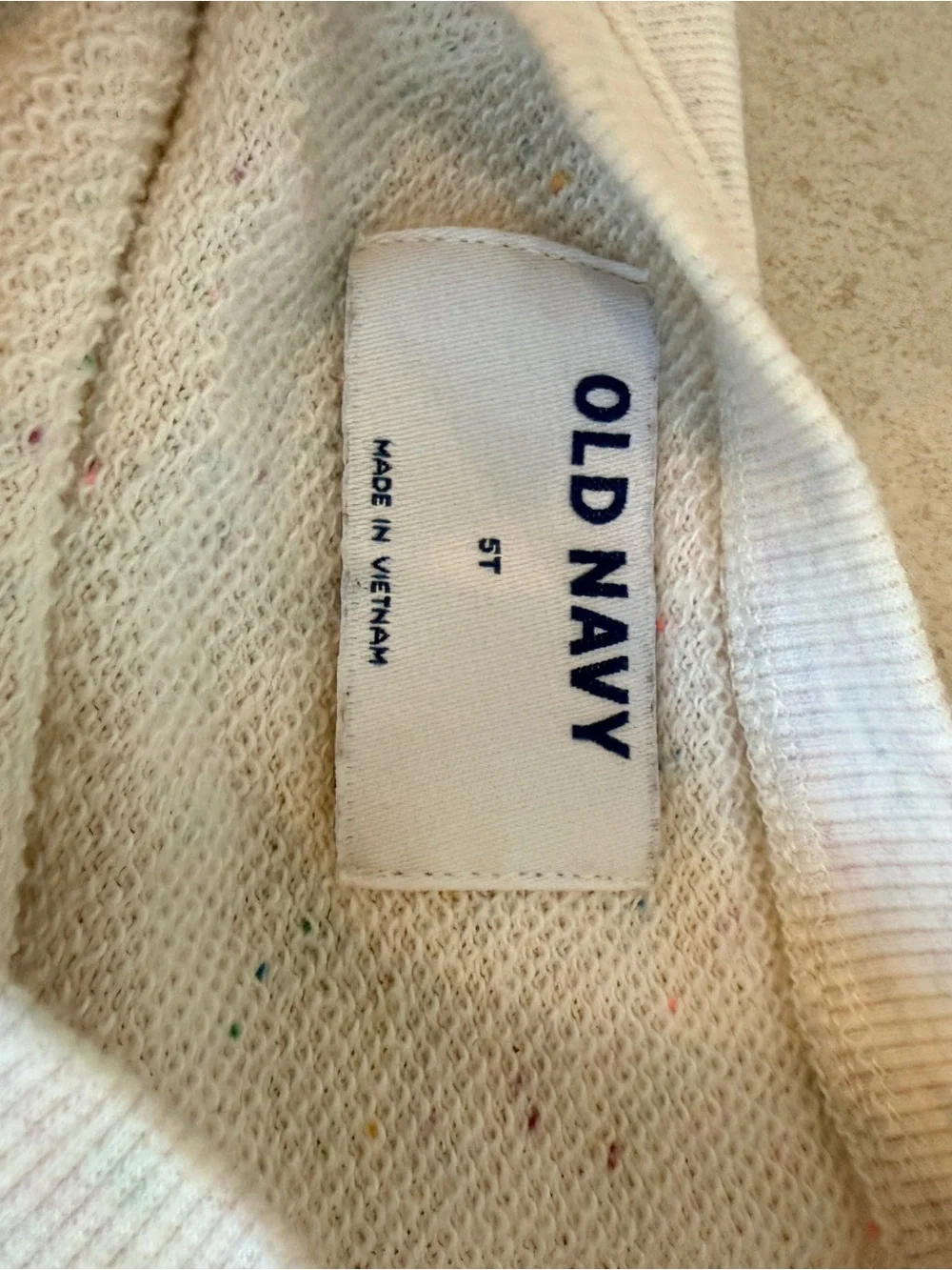 Old Navy Cream Speckled Knit dress with Multicolor Flecks